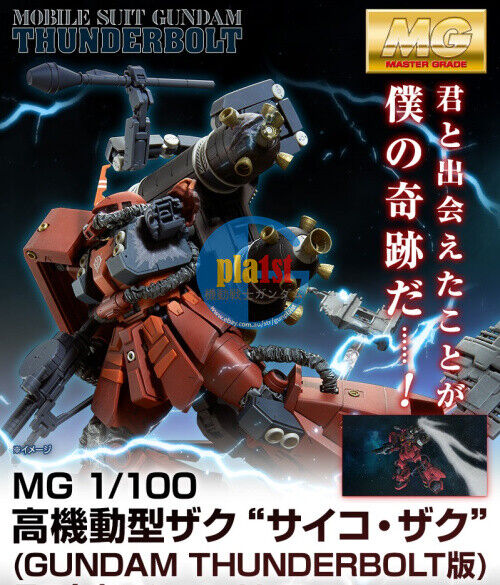 Brand New P-BANDAI MG 1/100 ZAKU II PSYCHO ZAKU GUNDAM THUNDERBOLT LAST SESSION