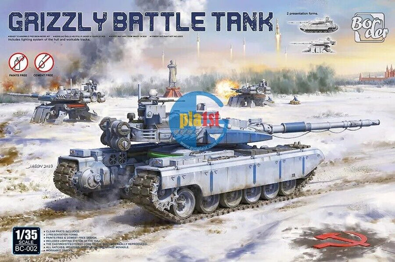 Brand New Border Model BC-002 1/35 Grizzly Battle Tank Plastic Model Kit