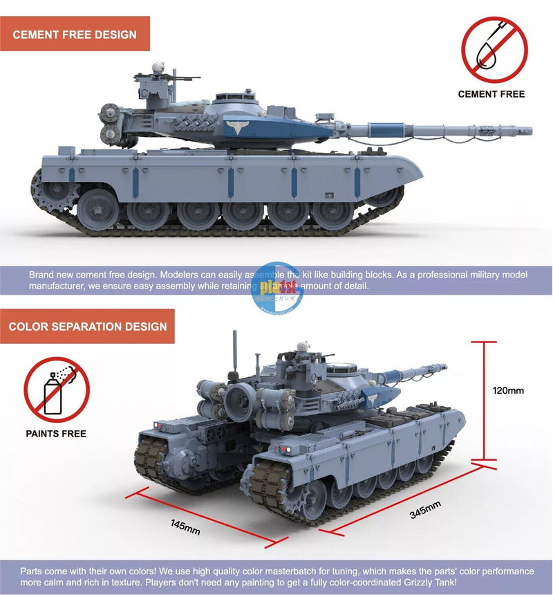 Brand New Border Model BC-002 1/35 Grizzly Battle Tank Plastic Model Kit