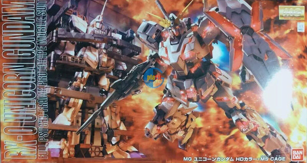 Brand New BANDAI MG 1/100 RX-0 Unicorn Gundam HD Color + MS CAGE