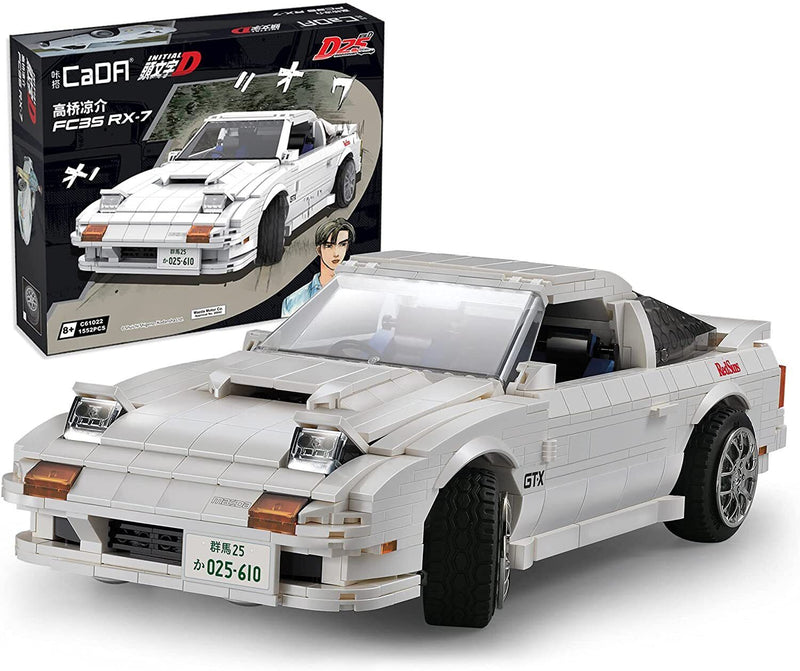 Brand New 1:12 CADA Initial D Mazda RX-7 FC3S 1552pcs Trueno Toy Bricks