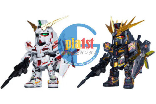 New Bandai x Nike SB QMSV Unicorn Gundam + Banshee Set (with Key Ring) Figure