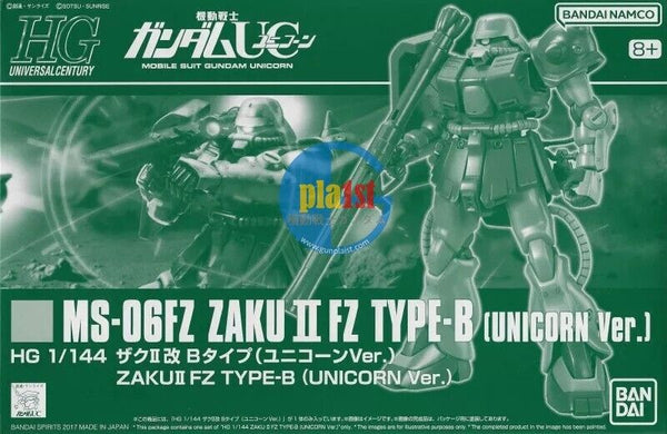 Brand New P-BANDAI HG 1/144 ZAKU II FZ TYPE-B (UNICORN Ver.)