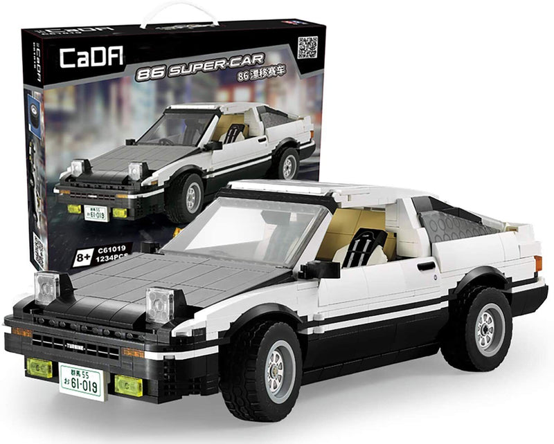 Brand New 1:12 CADA Initial D Toyota AE86 Trueno 1234 pcs Toy Bricks