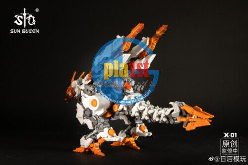 New SUN QUEEN DESTINY CHU MECHA DINO X-01 DINOSAUR (WHITE ORANGE / BLACK RED)