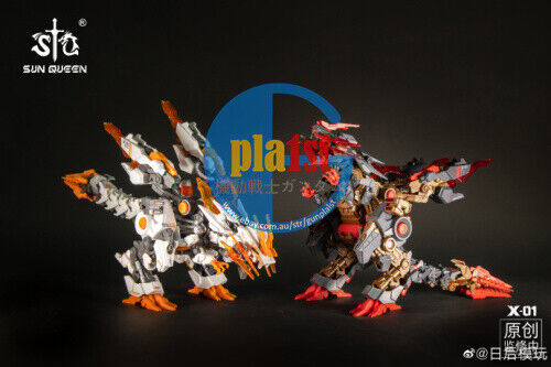 New SUN QUEEN DESTINY CHU MECHA DINO X-01 DINOSAUR (WHITE ORANGE / BLACK RED)